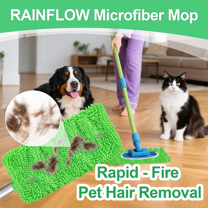 4PCS RAINFLOW Microfiber Mop for Sweeper - Image 2
