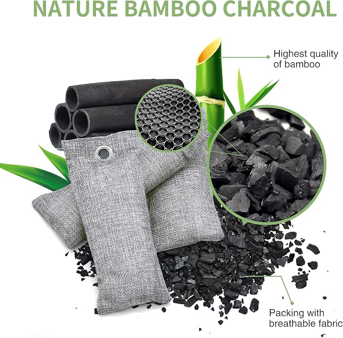 16 Pack Bamboo Charcoal Air Purifying Bag, Activated Charcoal Bags Odor Absorber - Image 2