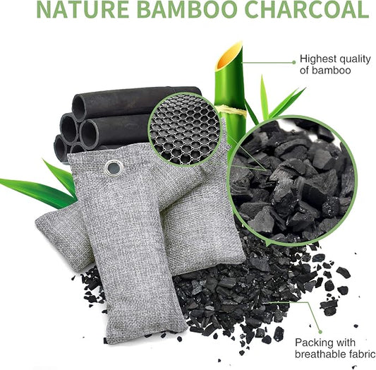 12 Pack Bamboo Air Purifying Bag, Activated Charcoal Bags Odor Absorber - Image 2