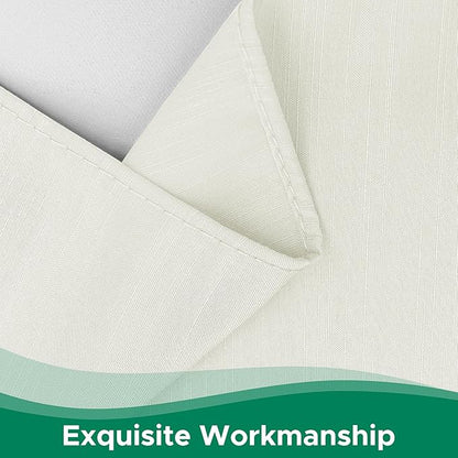 Biscaynebay Wrap Around Bed Skirts for Full & Full XL Beds Extra Long Drop of 25", Ivory Adjustable Elastic Dust Ruffles Easy Fit Wrinkle Resistant Silky Luxurious Fabric Machine Washable