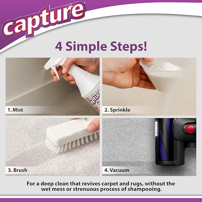 Capture Carpet & Rug Dry Cleaner w/Brush - Image 6