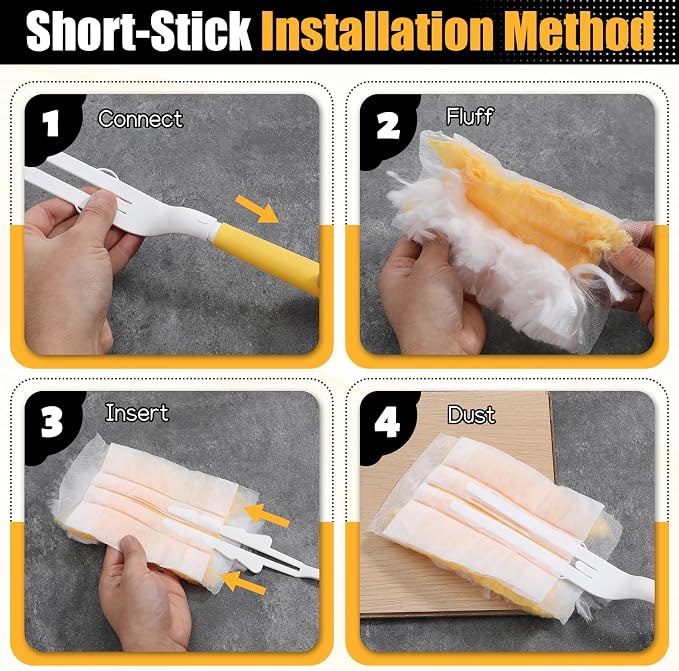 62 Pcs Duster Refills for Swiffe Duster, 360° Heavy Duty Dusters Refill - Image 3