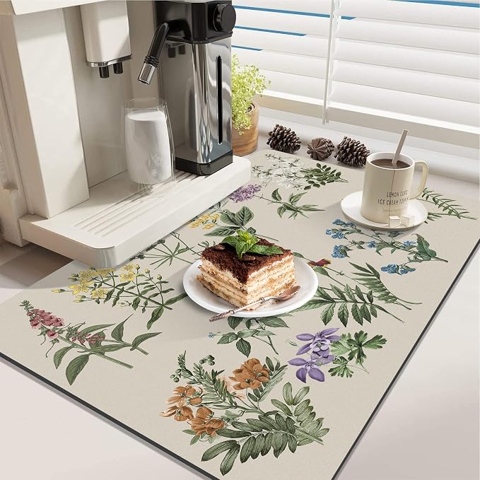 LOKHOM Dish Drying Mat for Kitchen Counter, Dish Drainer Rack Mats for Kitchen - Image 3