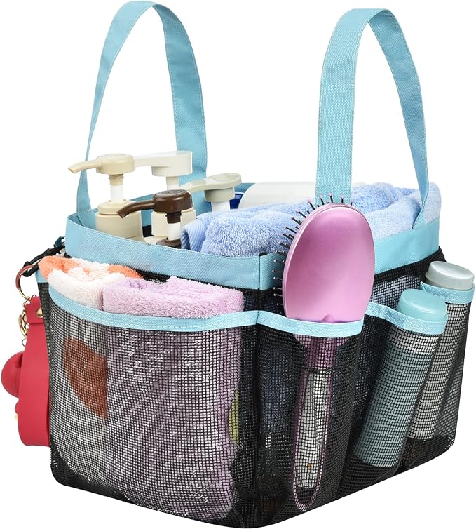 Haundry Mesh Shower Caddy Tote, Large College Dorm Bathroom Organizer by Haundry