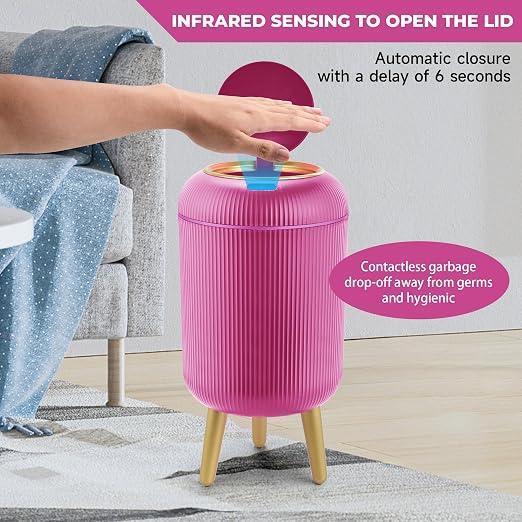 Pukomc Smart Sensor Wastebasket, Convenient and Hygienic Easy to Use, - Image 3