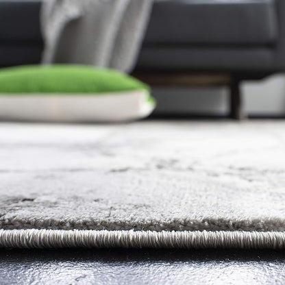 SAFAVIEH Craft Collection Runner Rug - 2'3" x 10', Grey & Silver, Modern Abstract Design, Non-Shedding & Easy Care, Ideal for High Traffic Areas in Living Room, Bedroom (CFT877G)