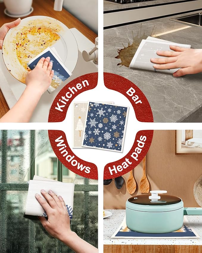 Christmas Swedish Dishcloths for Kitchen - Image 6