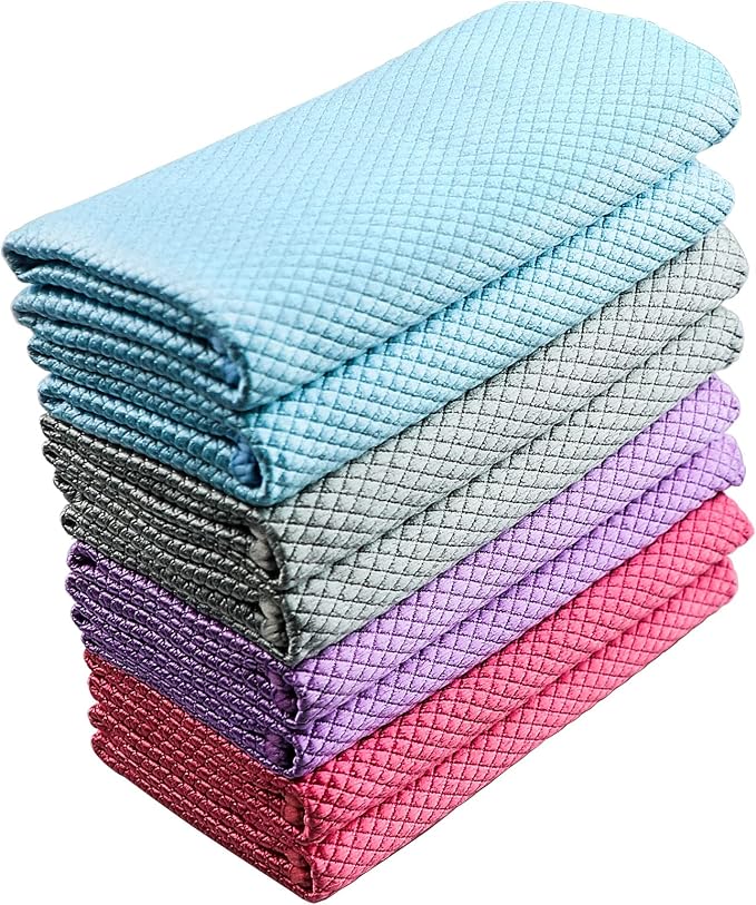 Niveaya Microfiber Glass Cleaning Cloth, Stainless Steel Windshield Shower by Niveaya