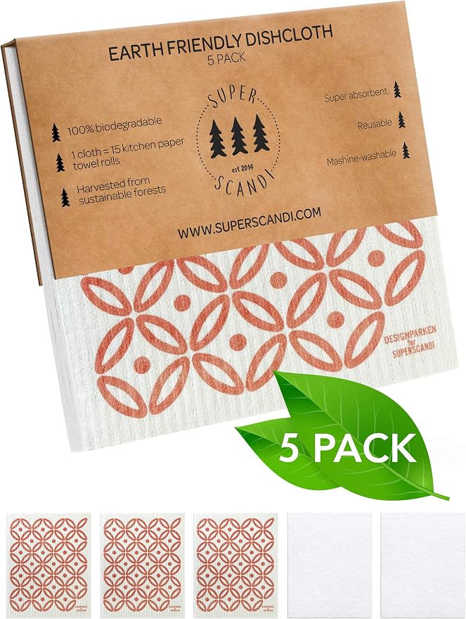 SUPERSCANDI 5 Pack Swedish Dishcloths - Image 2