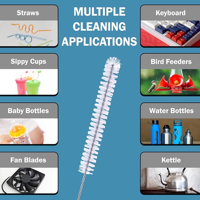 Strong 'n Flex Nylon Straw Cleaner Brushes – Fan-Shaped End - Image 4