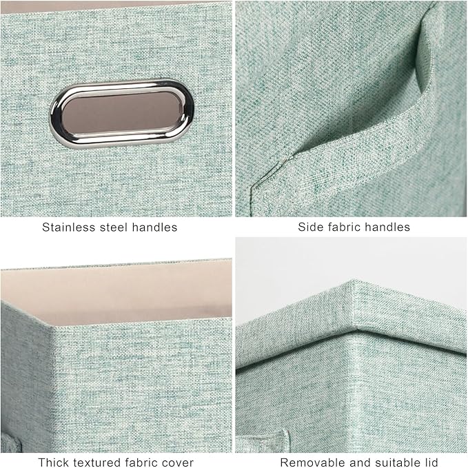 Large 17" 36 Quart Collapsible Stackable Storage Bins - Image 7