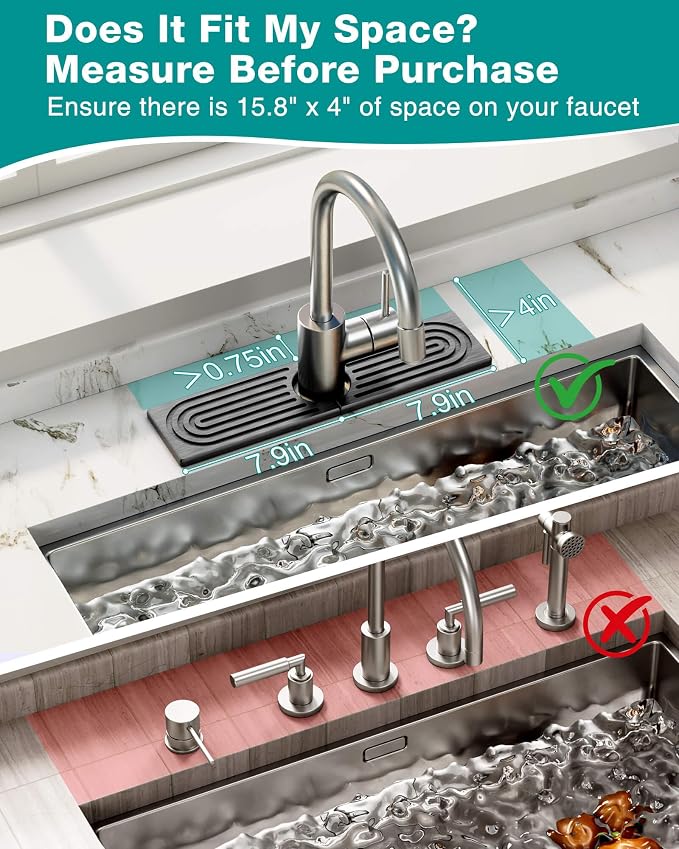 Stone Faucet Mat for Kitchen Sink, Diatomite Sink Protectors - Image 4