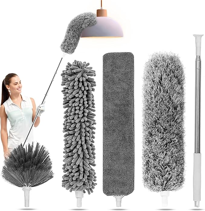 Duster for Cleaning 5-in-1 Kit, 100 Inches Duster by Duraone