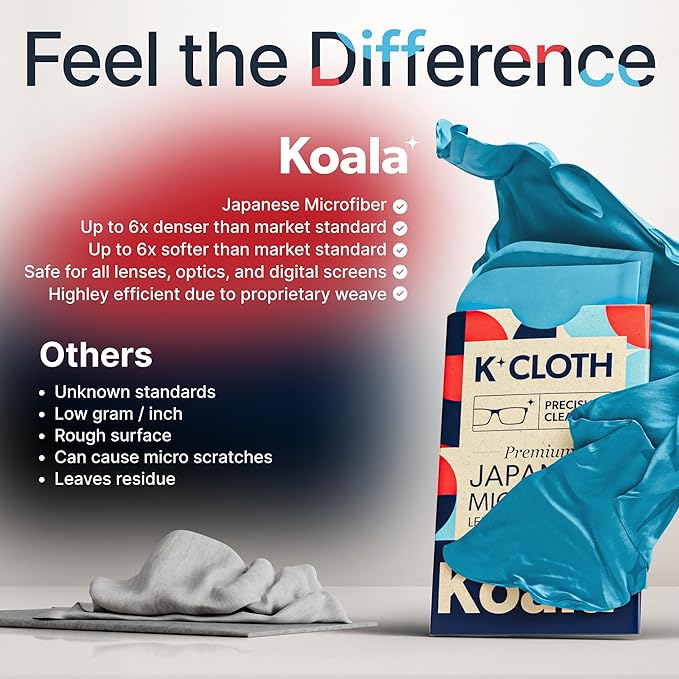 Koala Lens Cleaning Cloth | Japanese Microfiber | Glasses Cleaning Cloths | - Image 5
