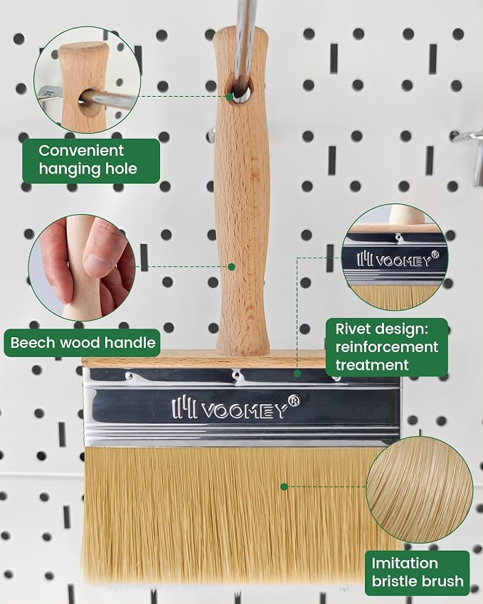 Voomey Deck Stain Brush 6 Inch, Limewash Brush - Image 5