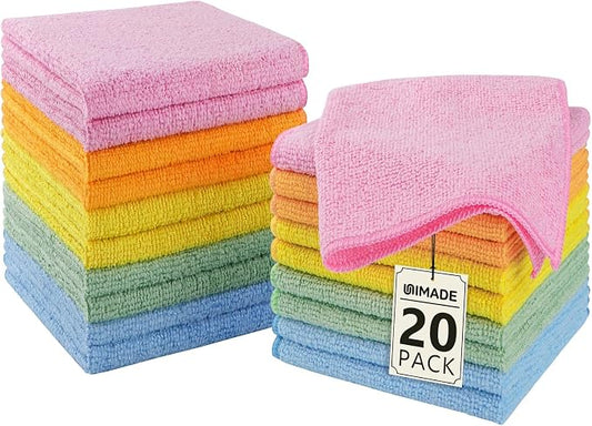 Washcloths - 20 Pack - Face Towels, Highly Soft Wash Cloths and Hand Towels by Unimade