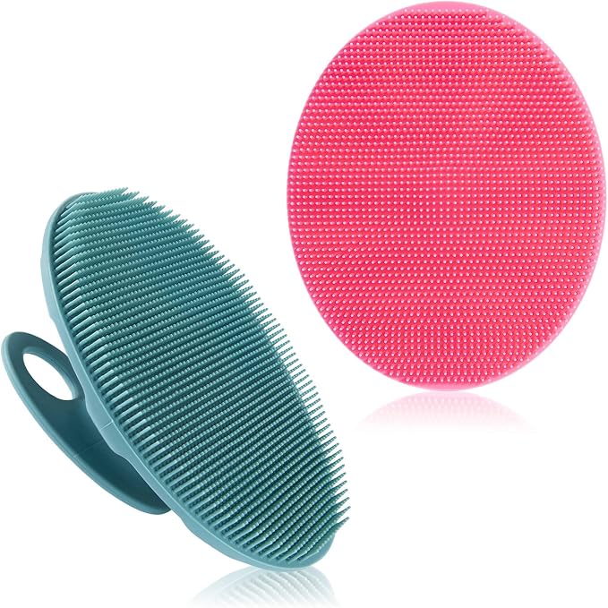 Soft Silicone Body Cleansing Brush Shower Scrubber, Gentle Exfoliating and by INNERNEED