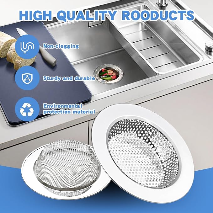 RQYEKDO Kitchen Sink Strainer Stainless Steel - Image 6