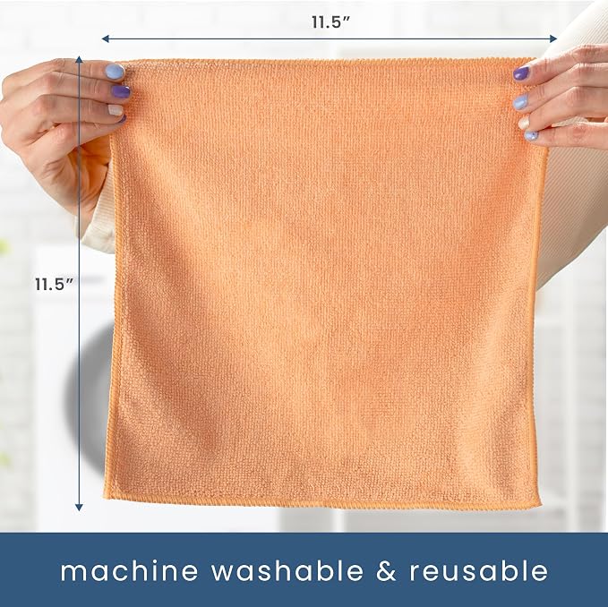 S&T INC. 50 Pack Microfiber Cleaning Cloth, Bulk Towels - Image 6