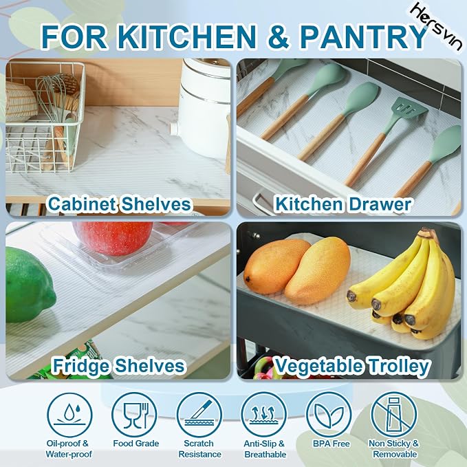 Shelf Liners 24 in x 20 ft EVA Drawer Mats, Non-Adhesive Cupboard Protector - Image 4
