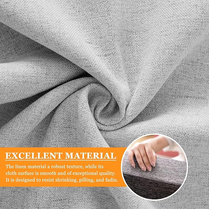 Couch Arm Rest Pillow, Linen Armrest Cushion, High Density Foam Armrest Cushion, Removable & Washable Rectangular Headboard Elbow Support for Armchair Sofa Bed,Beige-2pcs,5.9x5.9x19.7