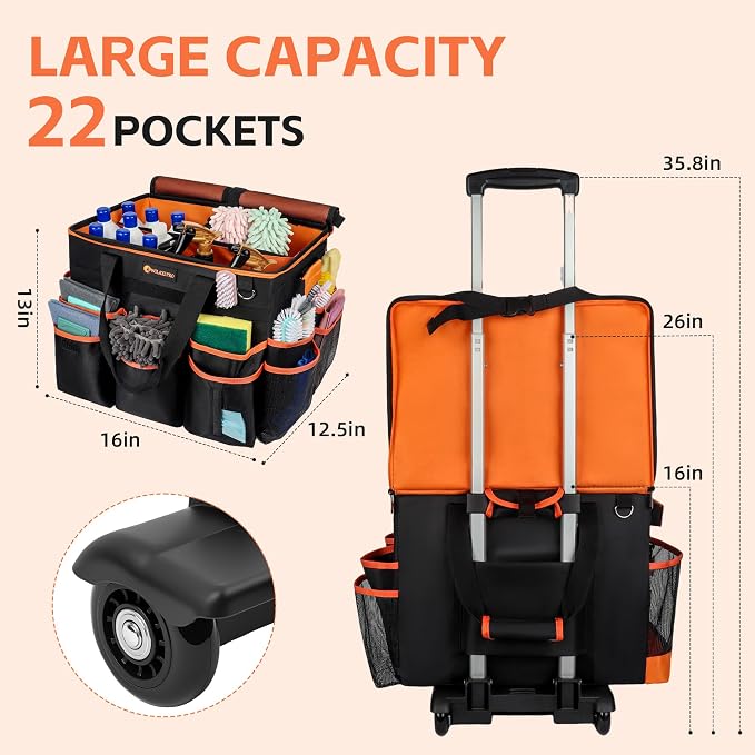 WILAXI PRO Large Rolling Cleaning Caddy - Image 6