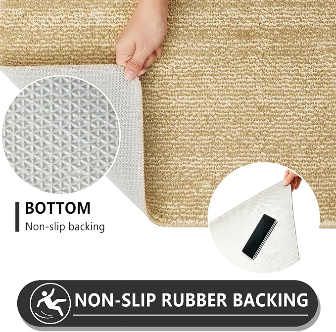 REFETONE Indoor Doormat, Front Door Mat 32"x48" Absorbent Rubber Backing Non - Image 5