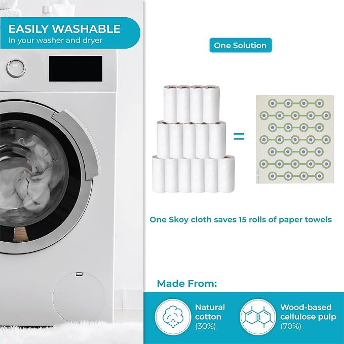 Skoy Cloth 2-Pack Eco-Friendly & Reusable Swedish Dishcloth, - Image 5