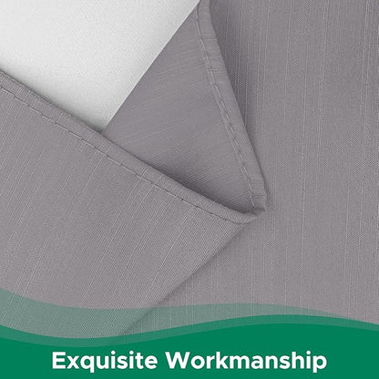Biscaynebay Wrap Around Bed Skirts for Queen Beds 14" Drop, Silver Grey Adjustable Elastic Dust Ruffles Easy Fit Wrinkle Resistant Silky Luxurious Fabric Machine Washable