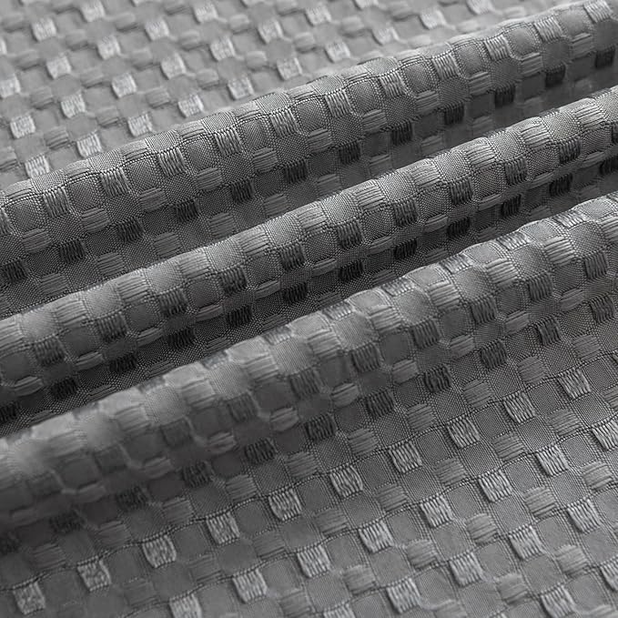 Full Bed Skirt - Full Size Bed Skirt 16 Inch Drop with Split Corners, Pleated Waffle Weave Bed Skirt, Tailored Dust Easy Fit, Machine Washable (Grey, Full - 16" Drop)