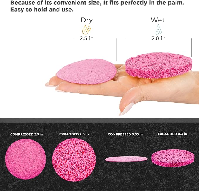 60 Count Compressed Facial Sponges - Image 2