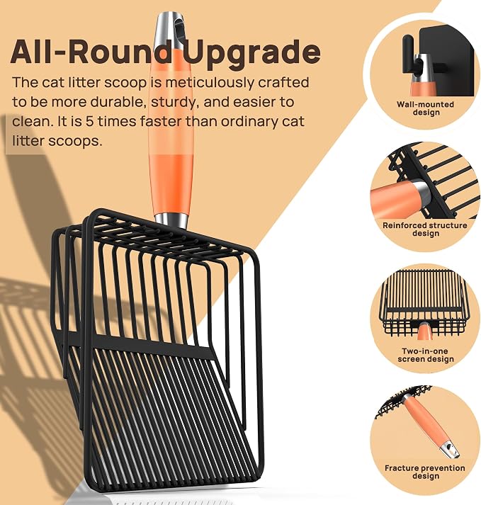 Heavy Duty Metal Cat Litter Scoop - Image 4