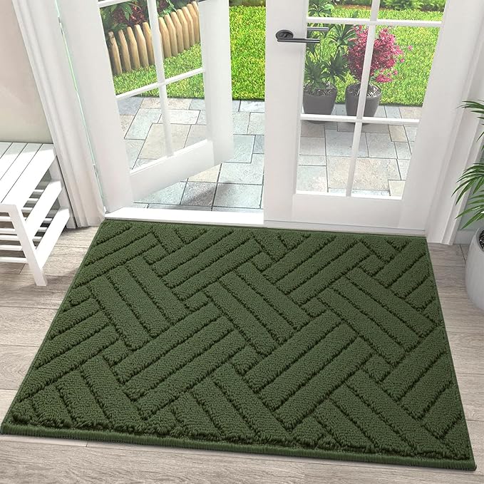 Door Mat Indoor Doormat, Entryway Rug Door Mats Non-Slip Rubber Backing by JEEDOVIA