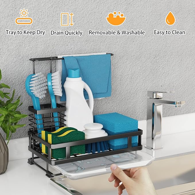 Godboat Dish Soap Dispenser, Kitchen Sink Organizer - Image 7