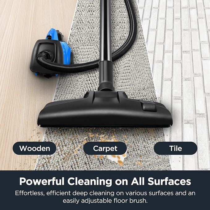 Eureka Bagged Canister Vacuum Cleaner, 3670H w/ 2bags, 3670h-blue - Image 3