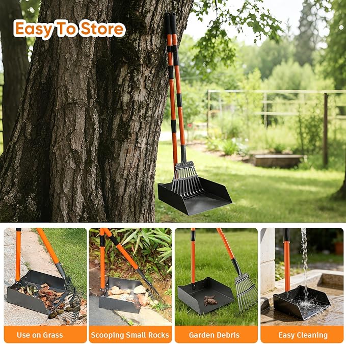 Pooper Scooper, Detachable Long Handle Dog Pooper Scoopers - Image 6