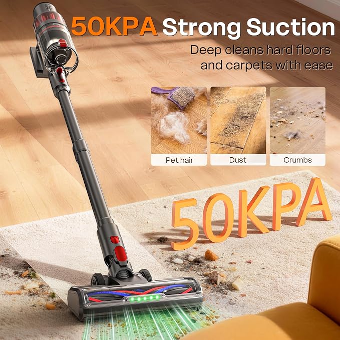 Cordless Vacuum Cleaner, 600W/50KPA, Stick Vacuum - Image 2