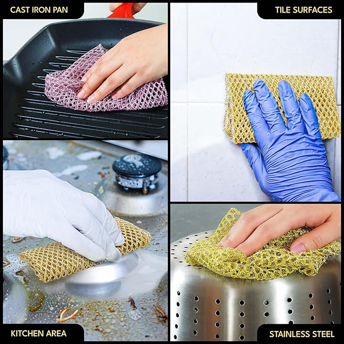 Heavy Duty Dish Scrubbers, Non-Scratch Scouring Pads - Image 4