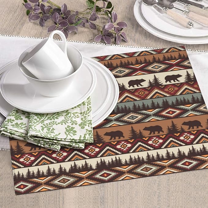 Vintage Rustic Dish Drying Mat for Kitchen Counter Bear Mountain Dish Drainer - Image 3