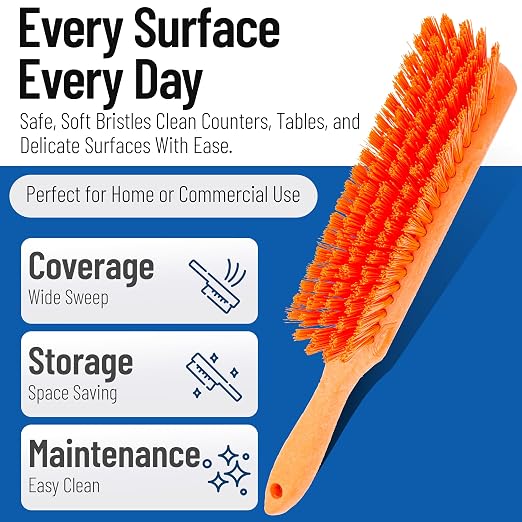 SPARTA Handheld Soft Counter Brush 8 Inch Bristle Span, Countertops, and - Image 3