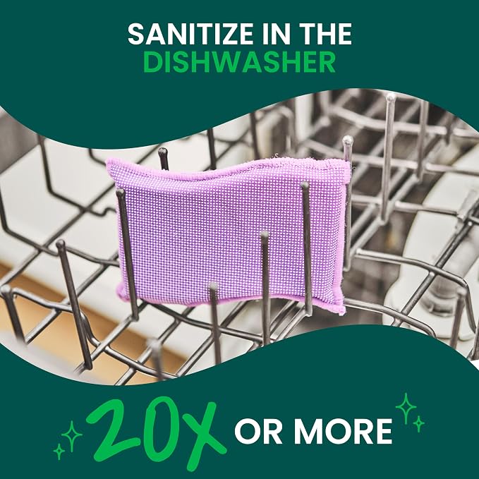 Scotch-Brite Dobie Stay Clean Scrubbers, Non-Scratch Dual-Sided Dish Sponges - Image 5