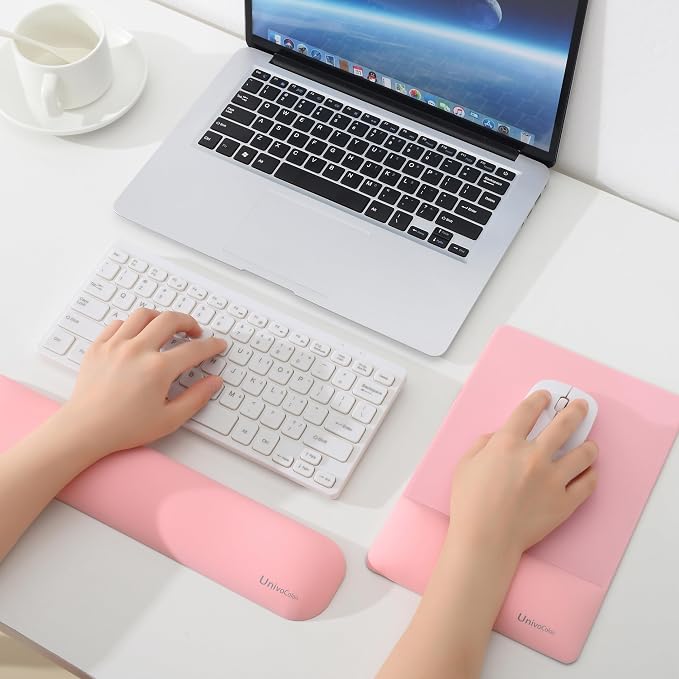 UnivoColors Design-Wave Set of Keyboad Wrist Rest & Mouce Pad, Artificial - Image 4