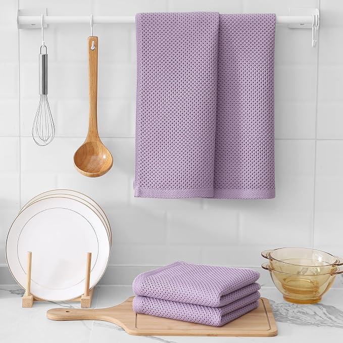 Kitinjoy 100% Cotton Waffle Weave Kitchen Hand Towels - Image 6