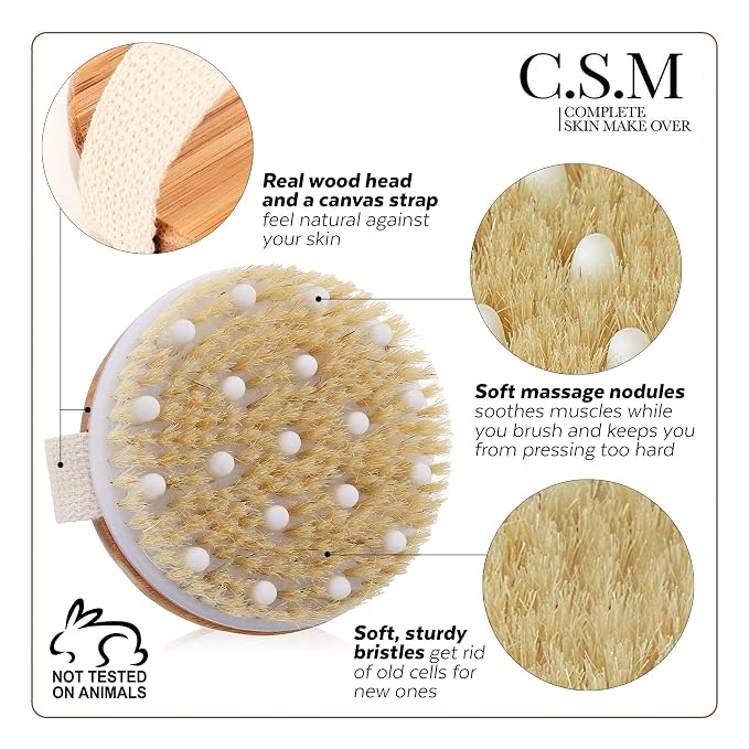 CSM Dry Brushing Body Brush for Lymphatic Drainage - Image 3