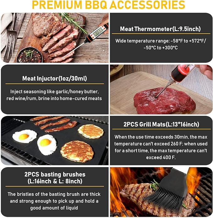 34Pcs Grill Accessories Grilling Gifts - Image 6