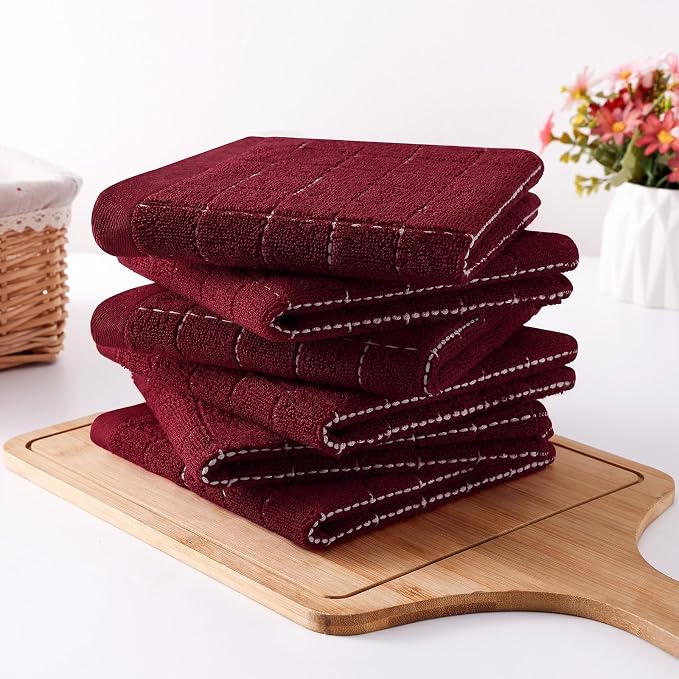 Homaxy 100% Cotton Terry Kitchen Dish Cloths, Ultra Soft and Absorbent Dish - Image 8