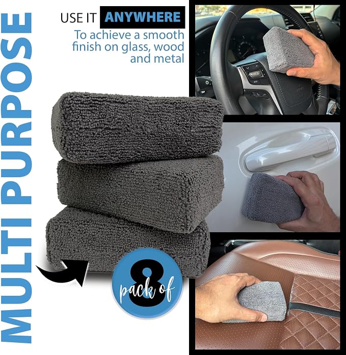 Microfiber Applicator Pad Rectangle Microfiber Applicator Sponges Lint Free - Image 2