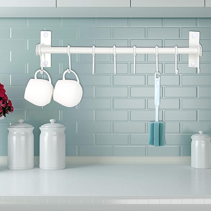 Dseap Kitchen Utensil Holder Hanger, Pot and Pan Rack Wall Mount, Kitchen Rail - Image 5