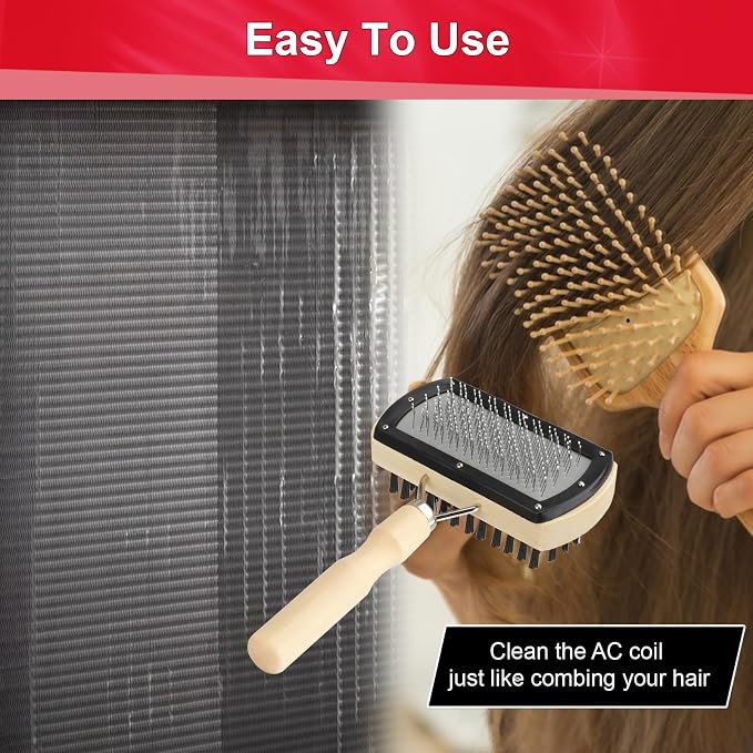Coil Cleaner Brush for AC, Double Sided Air Conditioner Coil Cleaning Brush for - Image 5