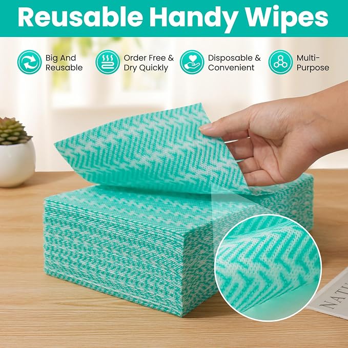 Reusable Cleaning Towels Reusable Cloths Dish Cloths, Disposabel Dry Kitchen - Image 2